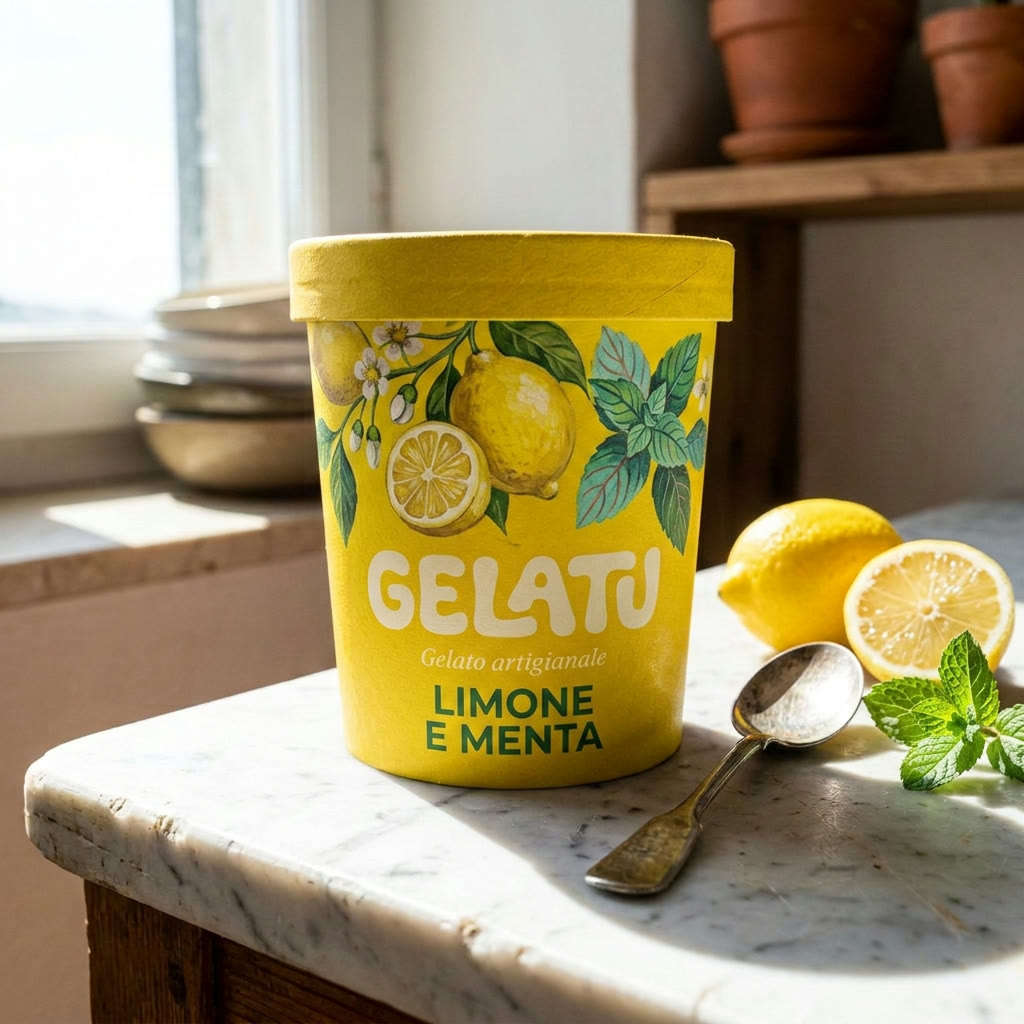 Gelatu limone — Packshot Becher