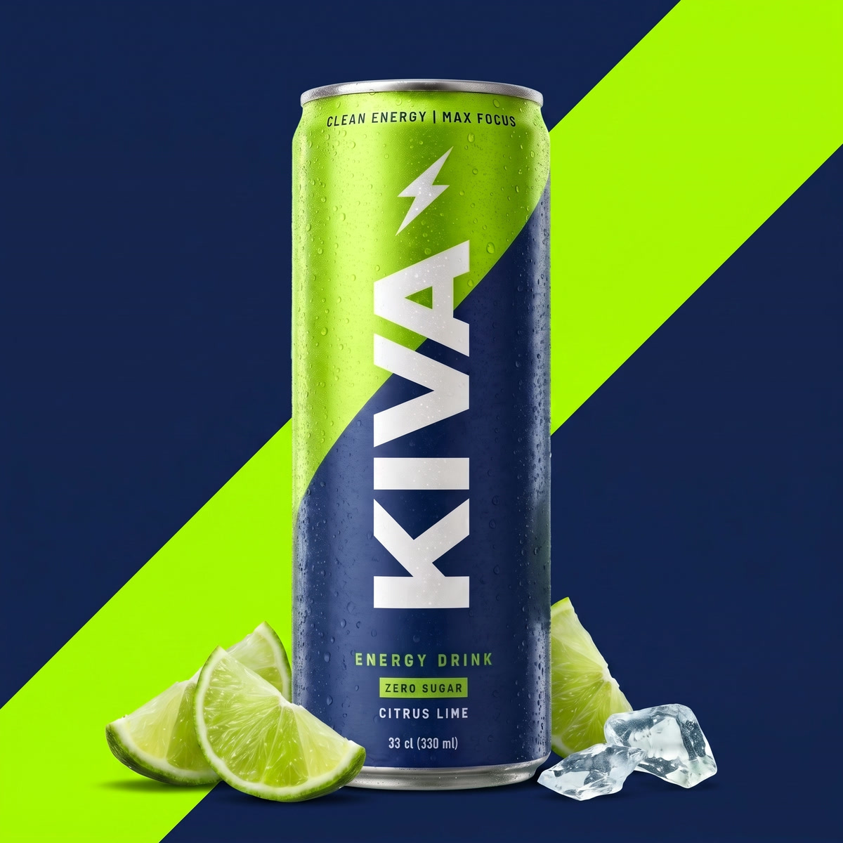Kiva — Dose auf grün-blauem Hintergrund