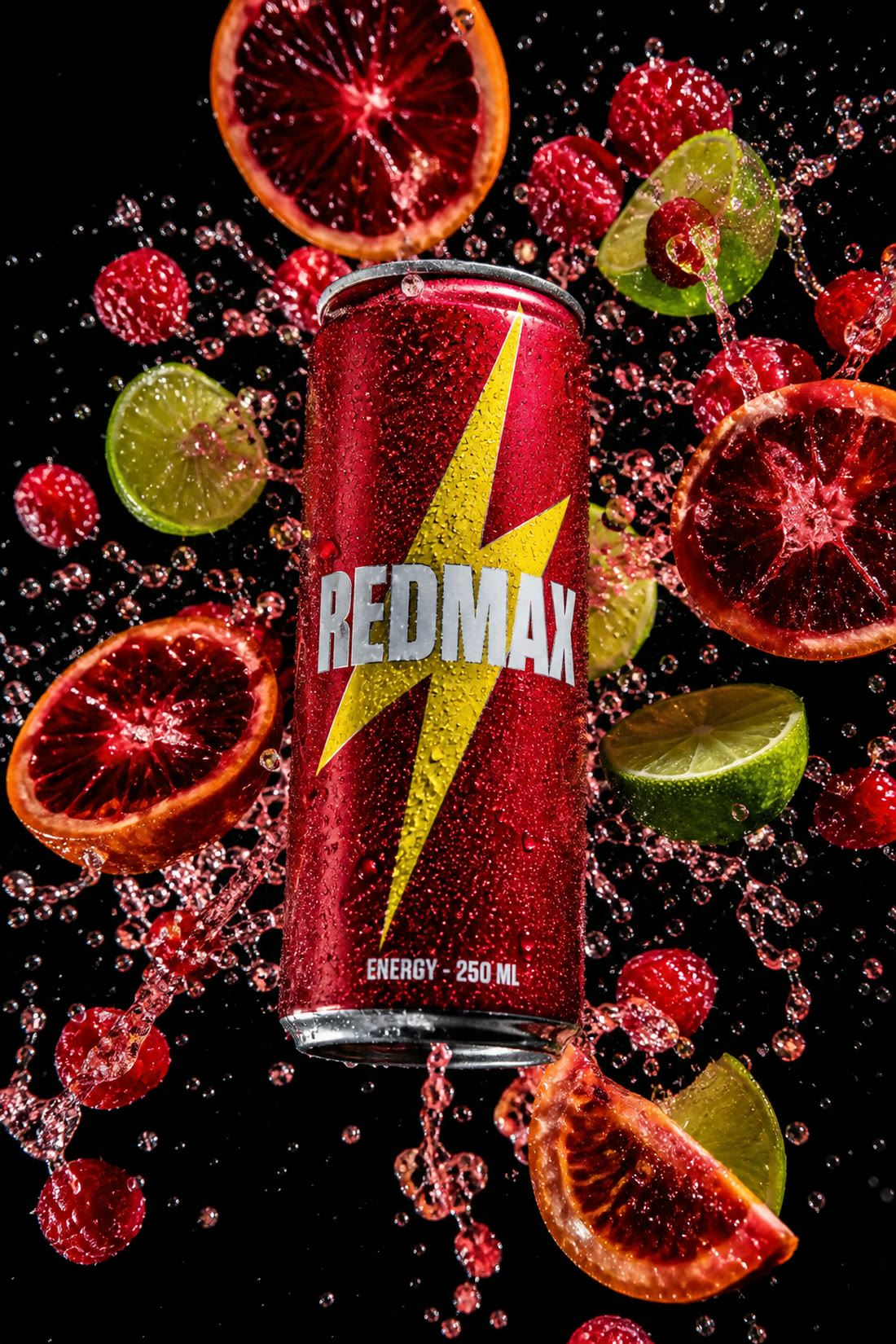 Redmax — Packshot Energydrink-Dose