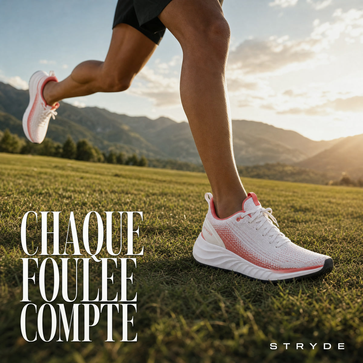 Stryde — «Chaque foulée compte», Läufer im Gras
