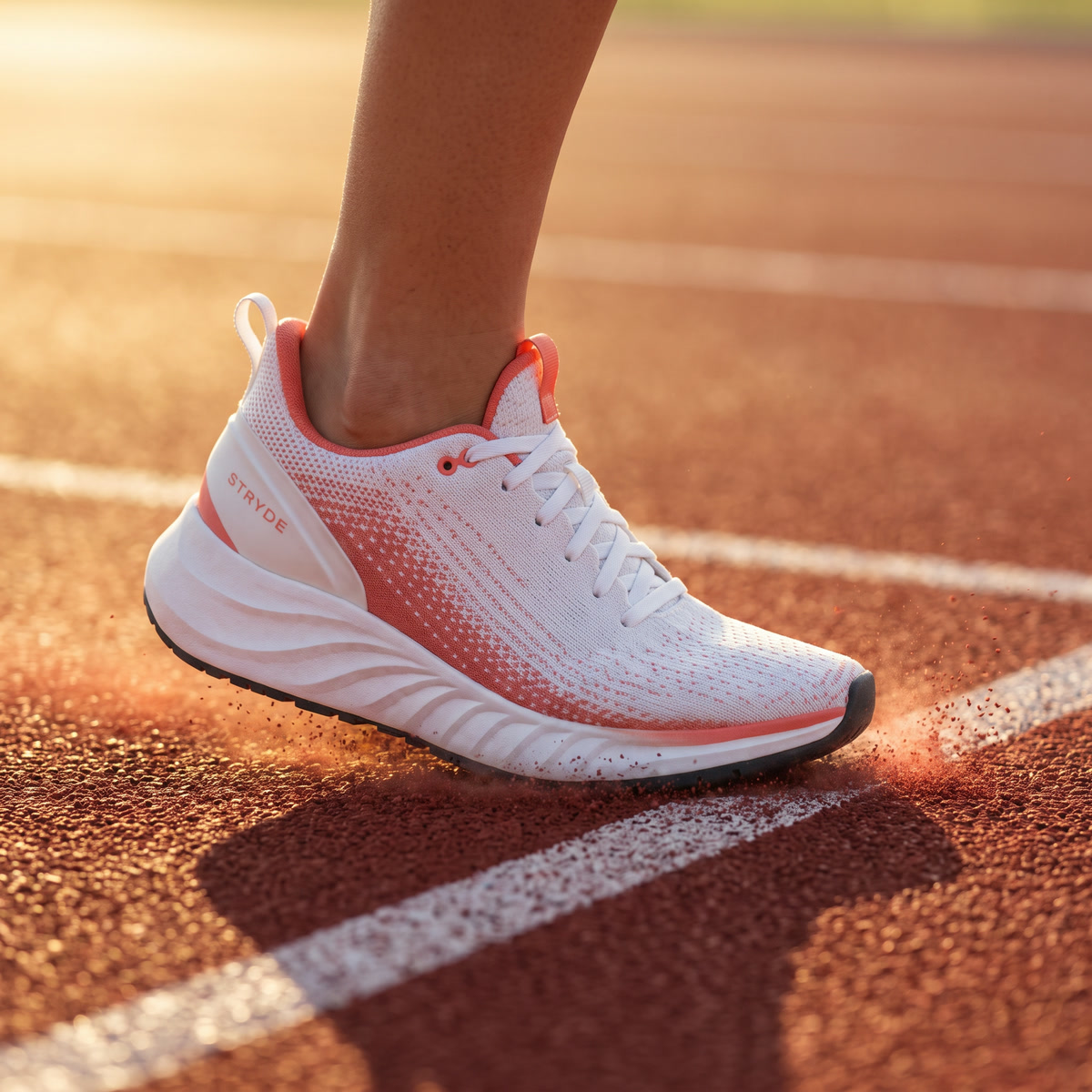 Stryde — Schuh auf einer Leichtathletikbahn